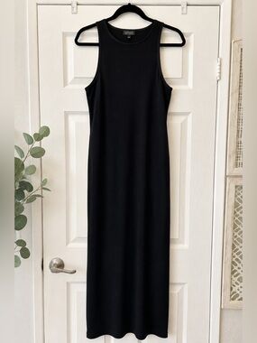 Topshop Black Sleeveless Racerback Midi/Maxi Column Dress Size US 12
